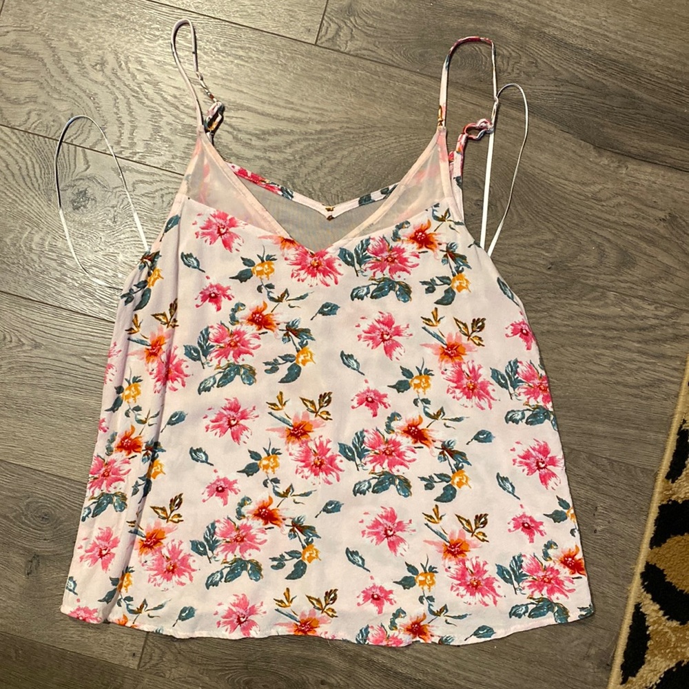 Aqua flower print camisole!